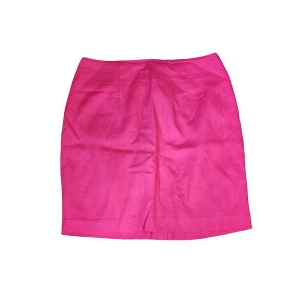 Vintage 80s Mini Skirt Womens Size 13 Pink Linen Blend Barbie - Picture 1 of 5